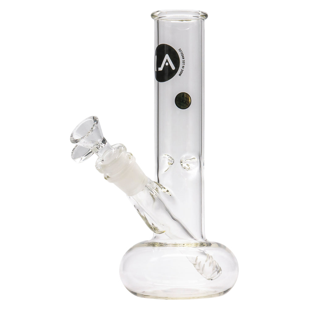 LA Pipes Simply Guy 8 Donut Base Ice Bong | Side view 3