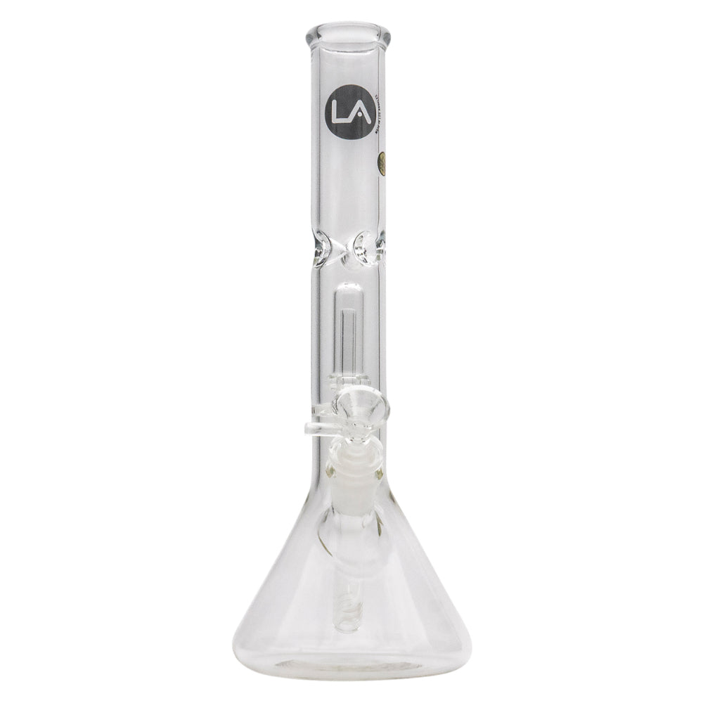 LA Pipes Beaker Ice Bong with Showerhead Percolator | 12 Inch | Front view