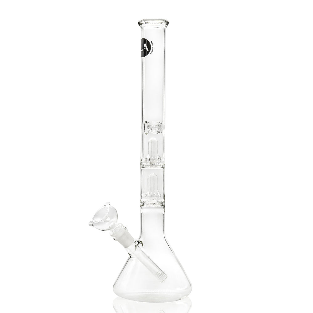 LA Pipes Beaker Ice Bong with Double Showerhead Percolator | 14 Inch | side view 2