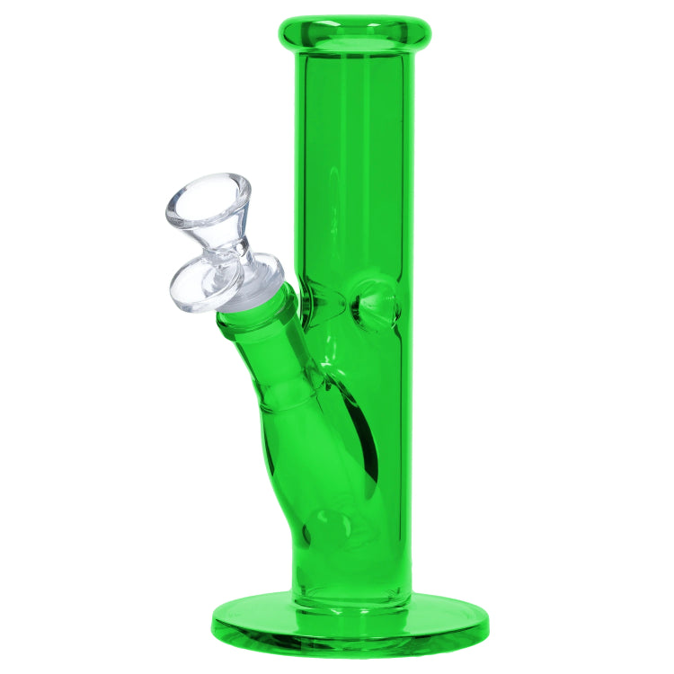 Neon Straight Tube with Ice Pinch Bong