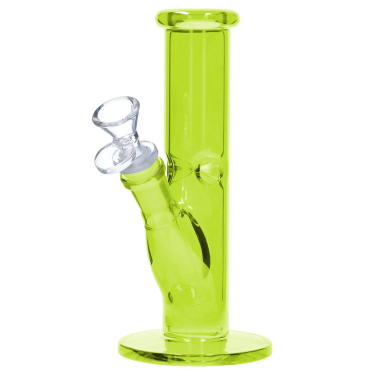 Neon Straight Tube with Ice Pinch Bong