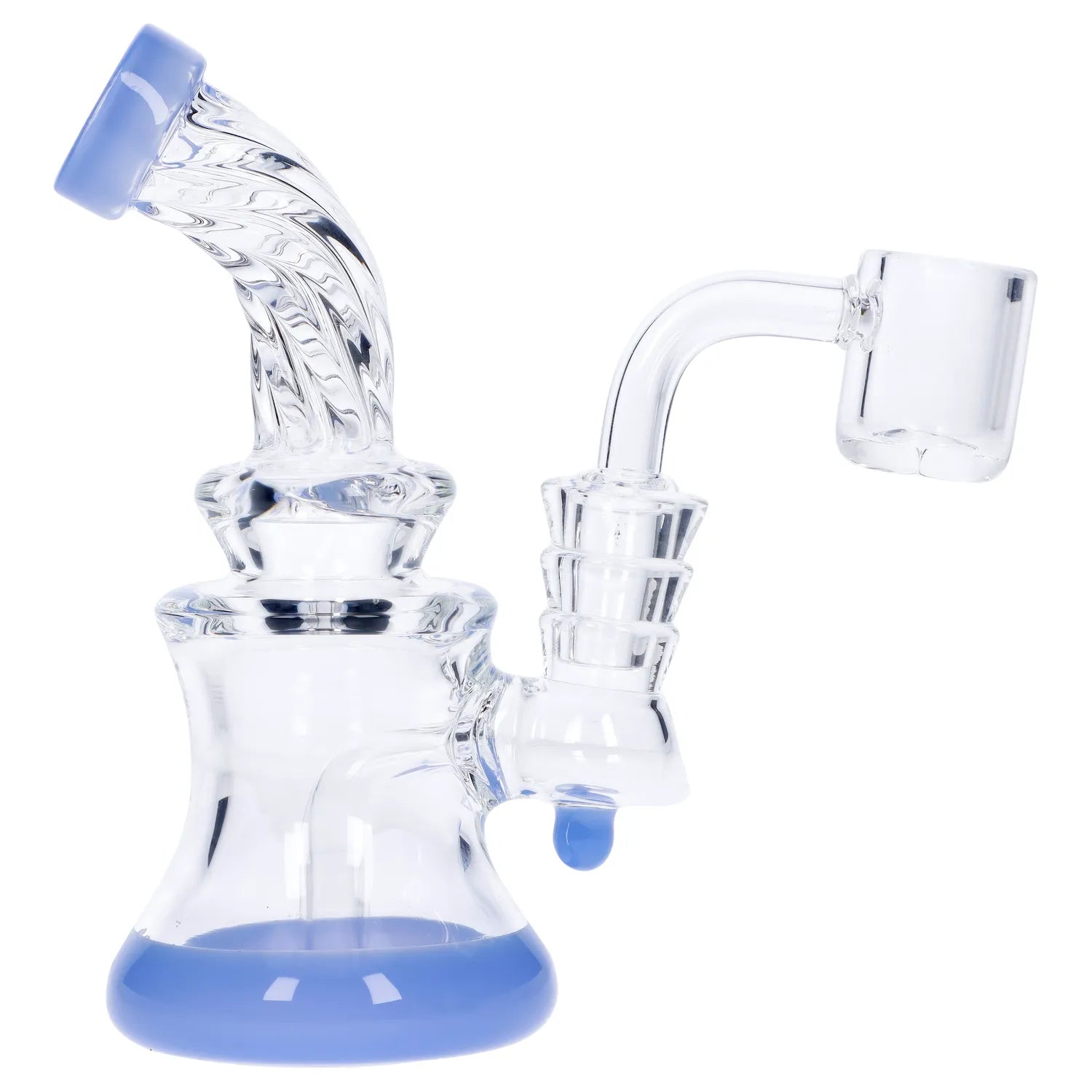 Twisted Neck Dab Rig with Showerhead Perc - 5 in