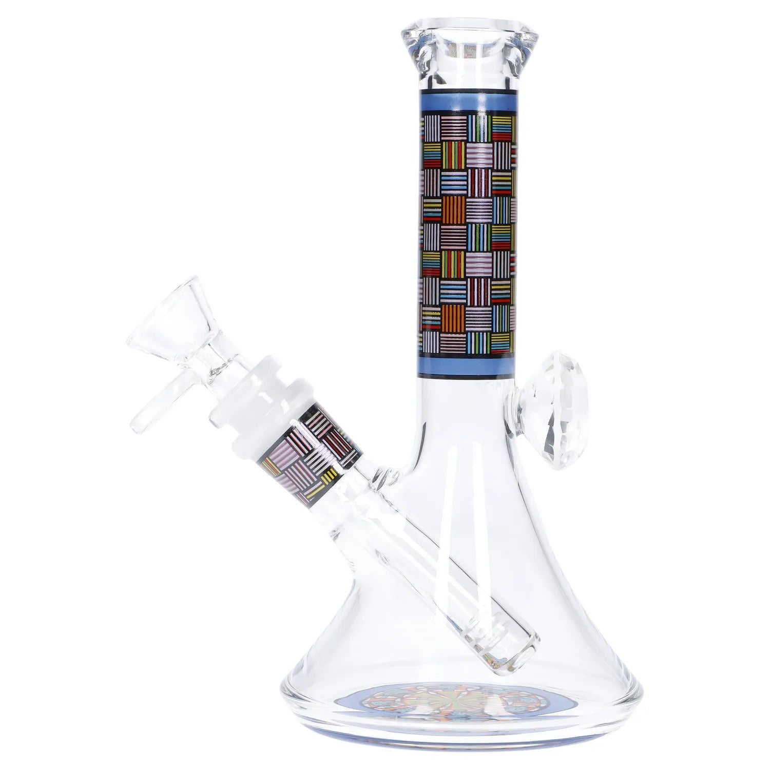 Diamond Beaker with Colorful Tube - 7 in