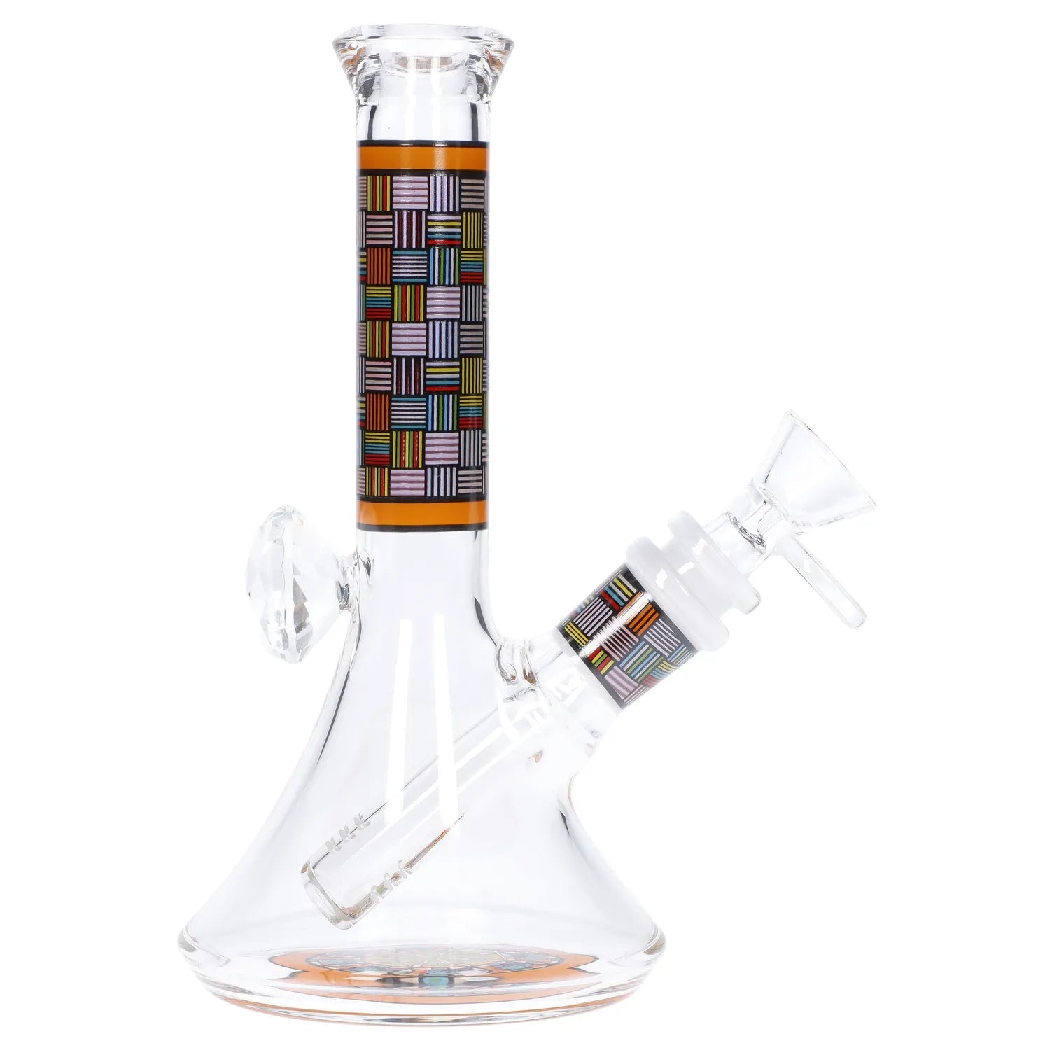 Diamond Beaker with Colorful Tube - 7 in