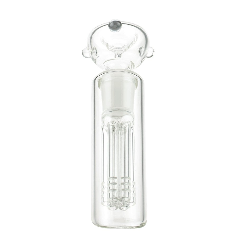 Glasscity Glass Handheld Bubbler with 6-Arm Diffuser Downstem - Front View 