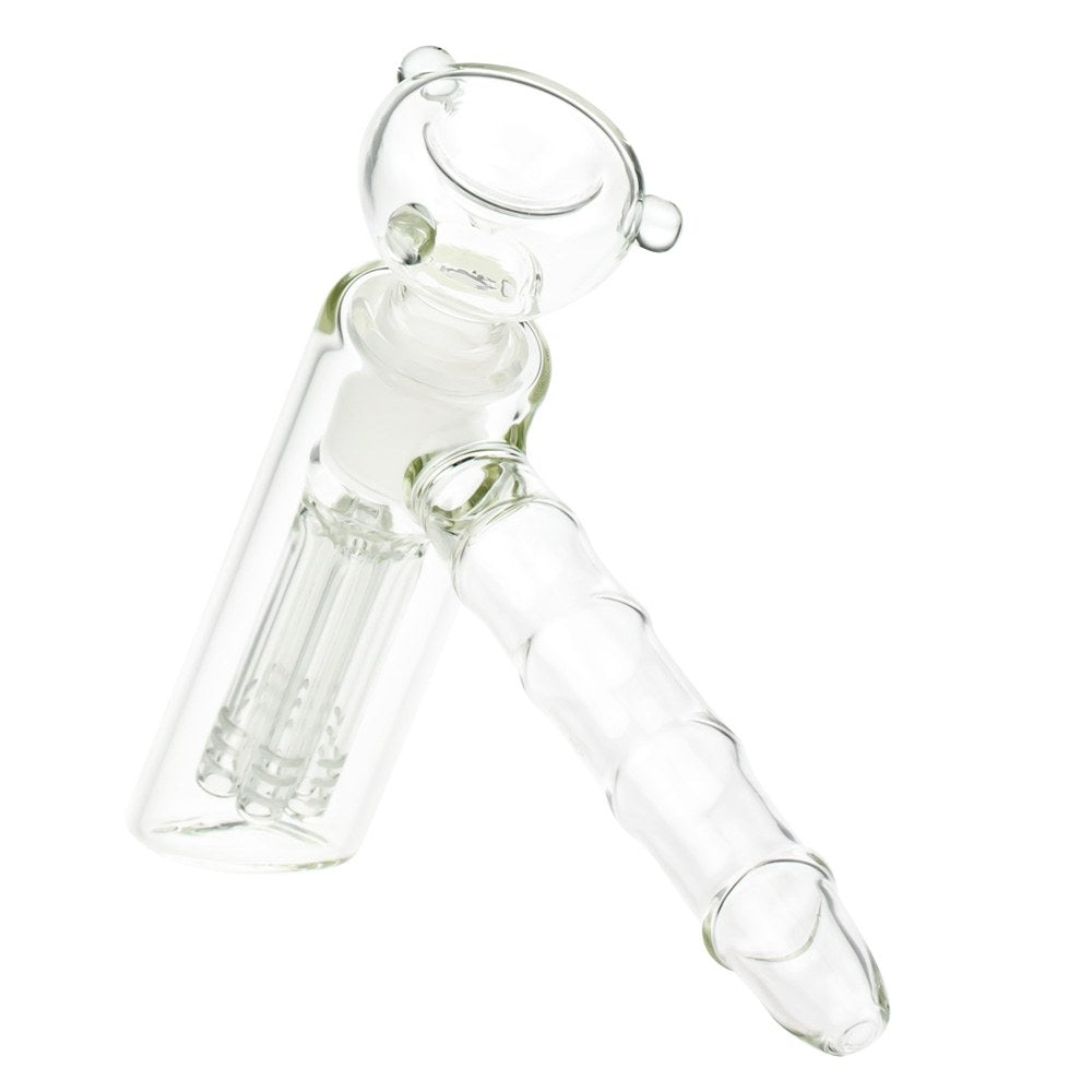 Glasscity Glass Handheld Bubbler with 6-Arm Diffuser Downstem - Back View 
