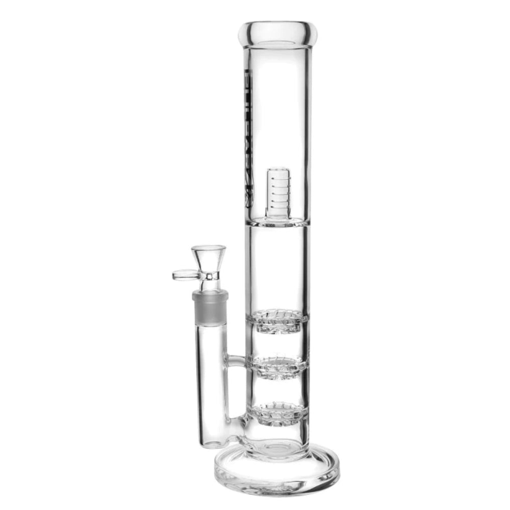 Pulsar Glass Water Pipe With Three Turbine Percolators | Side view 1