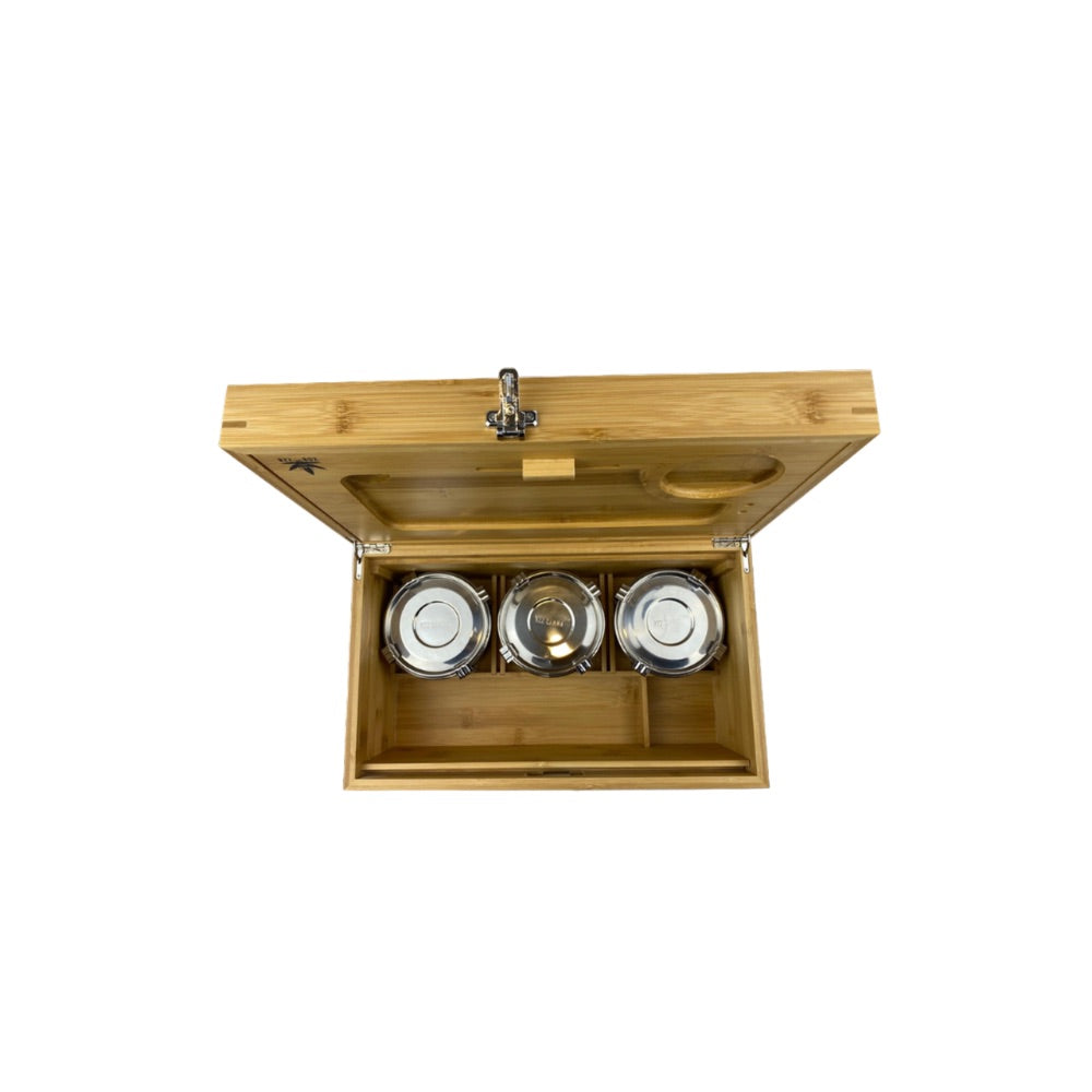 Bzz Box XL Bamboo Bzz Box with Bzz Canisters | top view