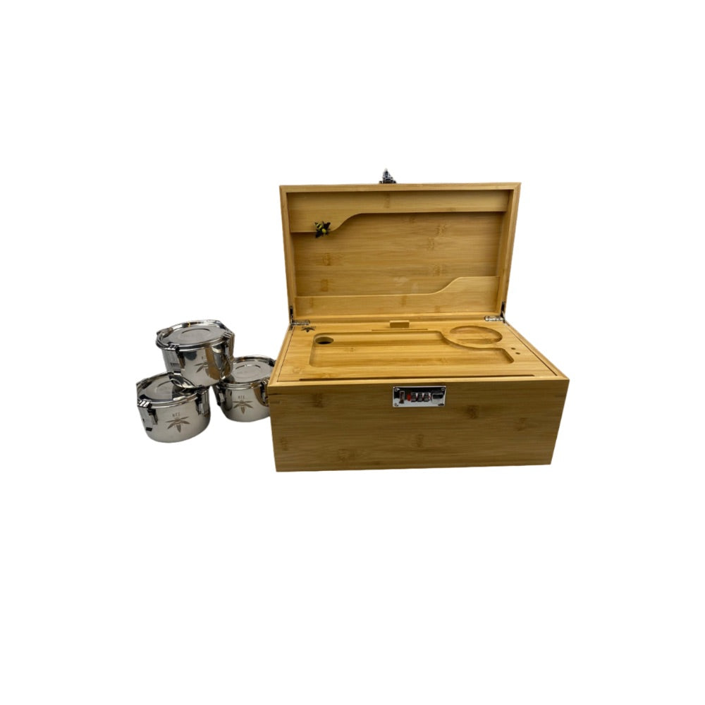 Bzz Box XL Bamboo Bzz Box with Bzz Canisters | front view