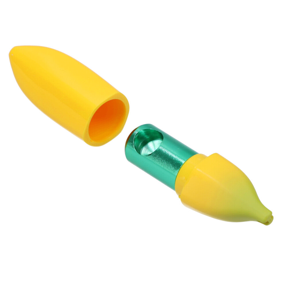 Metal Hand Pipe with Silicone Banana Skin