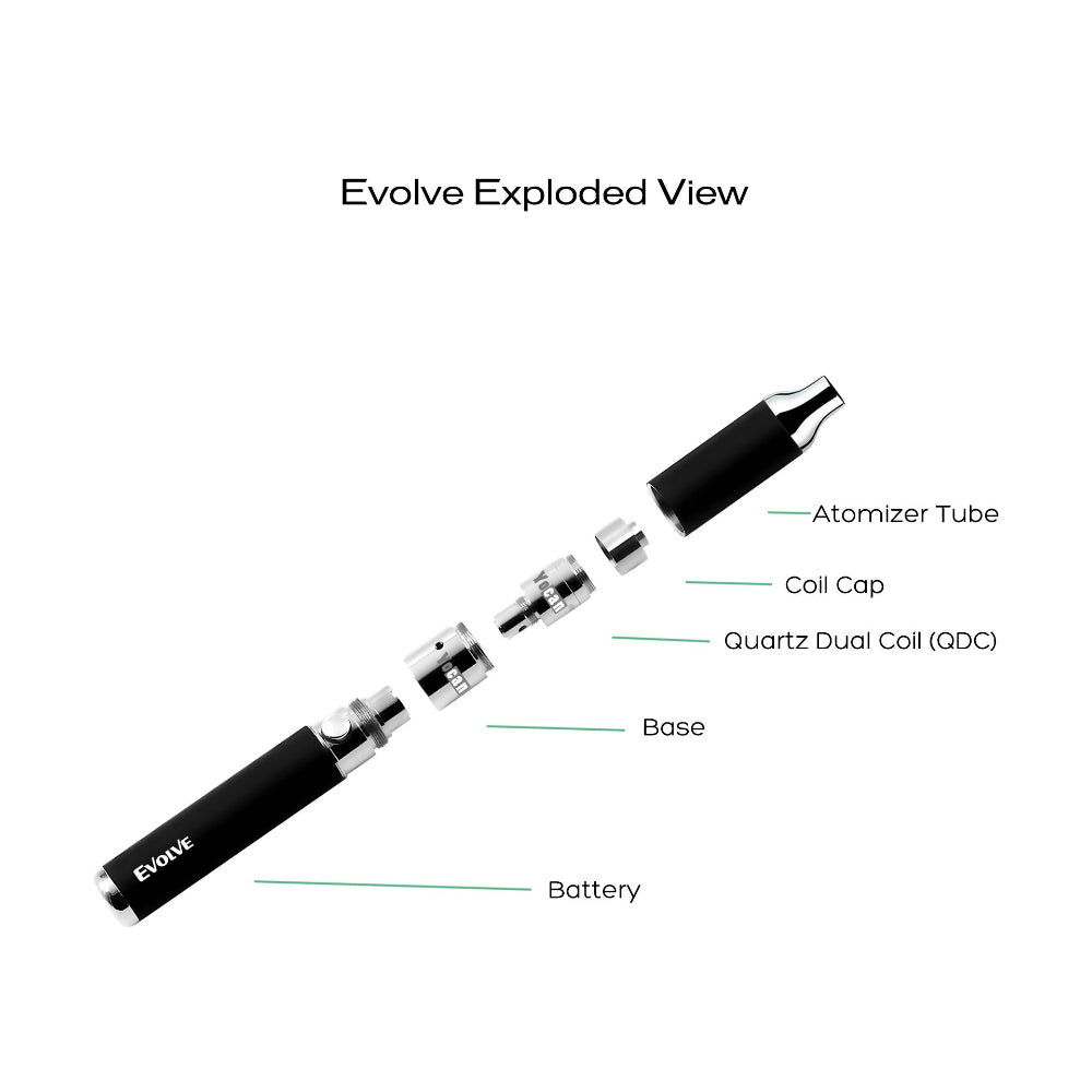 Yocan Evolve Vaporizer | Black | Separated