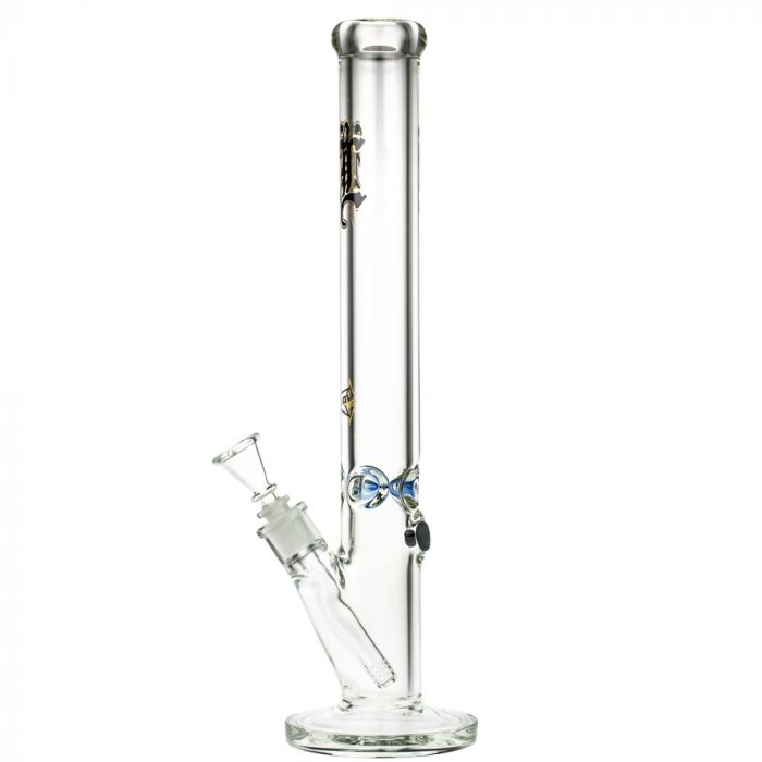 Black Leaf 9mm Straight Ice Bong | 45 cm - Side View 3
