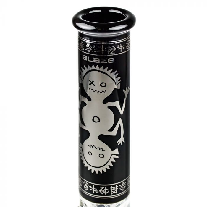 Blaze Glass Voodoo Tree Perc Ice Bong - Blaze Glass Decal 