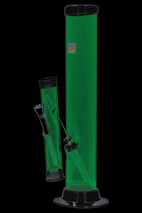 JM Plastics Double Trouble Straight Tube Acrylic Water Pipe - 12 in. main product photo