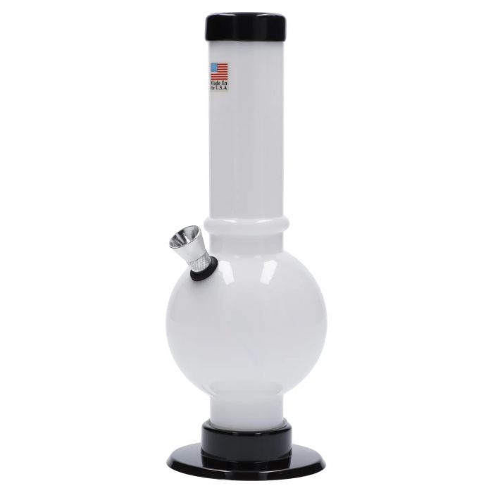 JM Plastics Bubble Base with Carb Hole Acrylic Water Pipe - 9 in. Light Green main product photo
