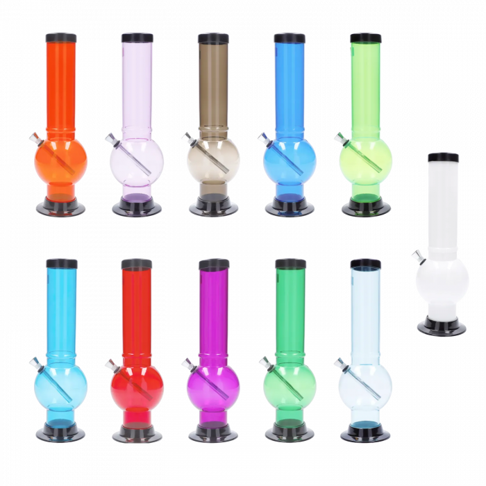 JM Plastics Large Bubble Base Acrylic Water Pipe - 12 in. main product photo