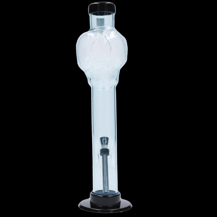 JM Plastics Skull Top with Carb Hole Acrylic Water Pipe - 12 in. main product photo