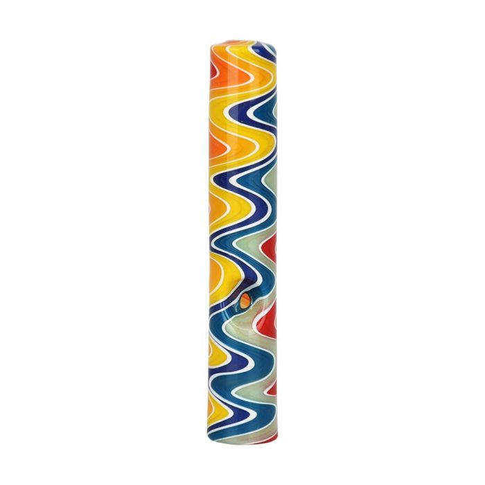 Rainbow Wig Wag Steamroller Glass Hand Pipe - 5" main product photo