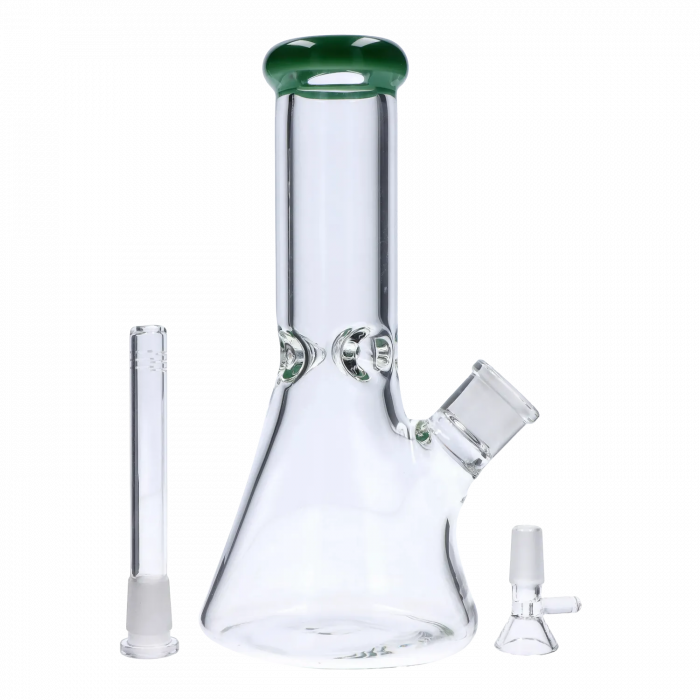 Beaker w/ Color Mouthpiece & Ice Pinch Water Pipe - 14 in. main product photo