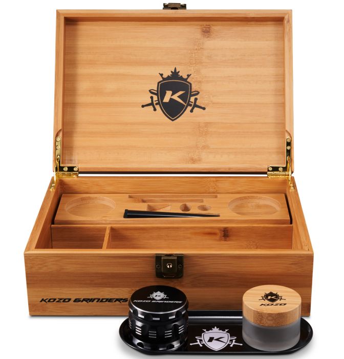 Kozo Wooden Stash Box - Hinged Top main product photo