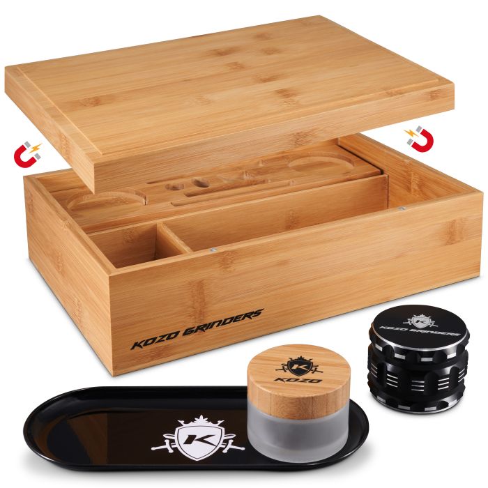 Kozo Wooden Stash Box - Magnetic Top main product photo