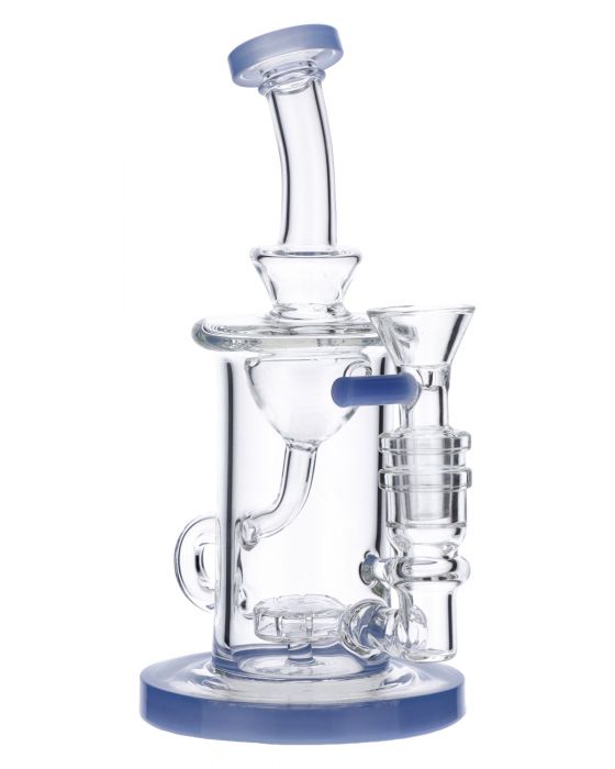 Glass Mini Hybrid Dab Rig with Bent Neck