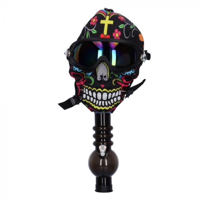 Silicone Skull Face Gas Mask Bong with Acrylic Tube | Random main product photo