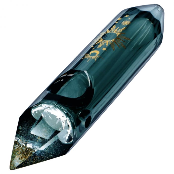 Famous Design - Astral Power Crystal Hand Pipe - Black - 5in main product photo