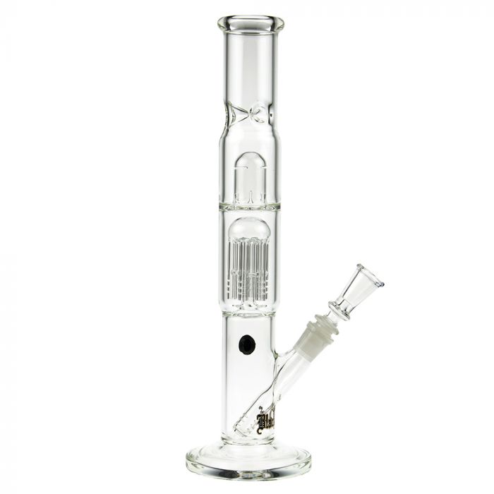 Black Leaf - ELITE Cylinder 6-arm Perc Bong with Carb Hole - Side View 6