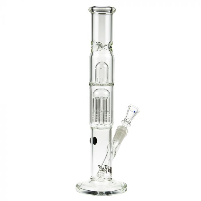 Black Leaf - ELITE Cylinder 6-arm Perc Bong with Carb Hole - Side View 5