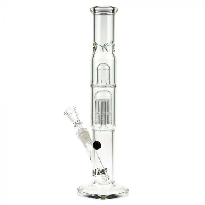 Black Leaf - ELITE Cylinder 6-arm Perc Bong with Carb Hole - Side View 4