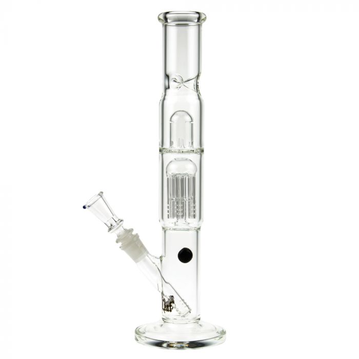 Black Leaf - ELITE Cylinder 6-arm Perc Bong with Carb Hole - Side View 3