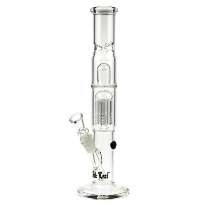 Black Leaf - ELITE Cylinder 6-arm Perc Bong with Carb Hole - Side View 2