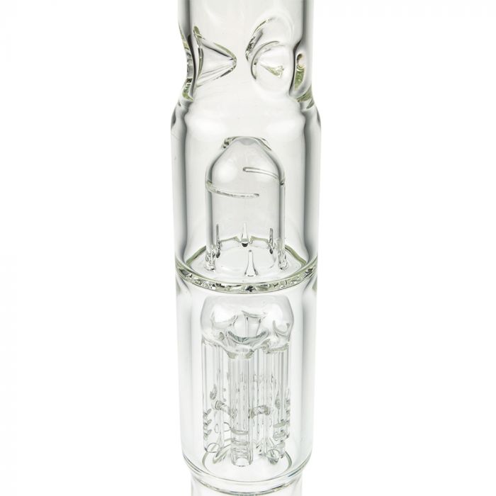 Black Leaf - ELITE Cylinder 6-arm Perc Bong with Carb Hole - Splash Guard and Tree Percolator