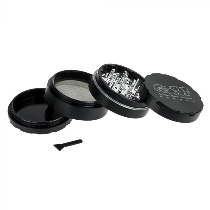 G-Spot - Aluminum Magnetic Herb Grinder - 4-part - 62mm - Black