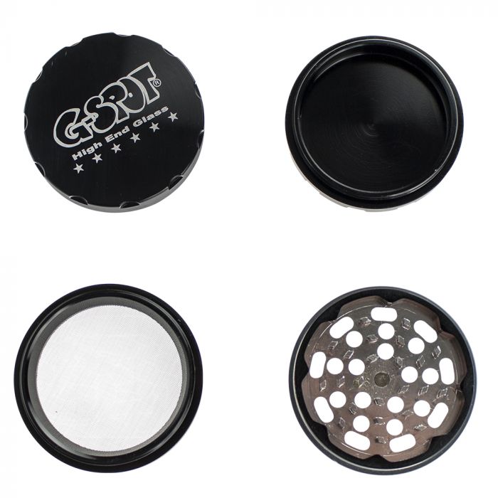 G-Spot - Aluminum Magnetic Herb Grinder - 4-part - 62mm - Black