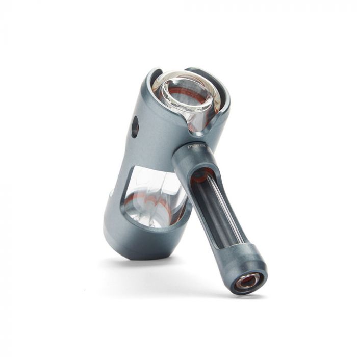 Pyptek Aluminum and Glass Bubbler | Gunmetal | side view 3