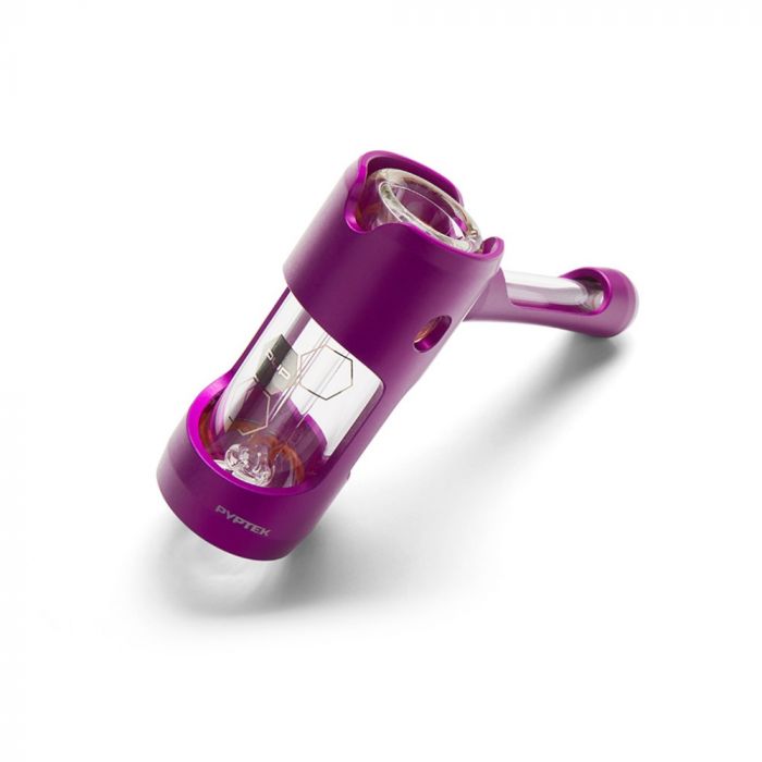 Pyptek Aluminum and Glass Bubbler | Purple | side view 1