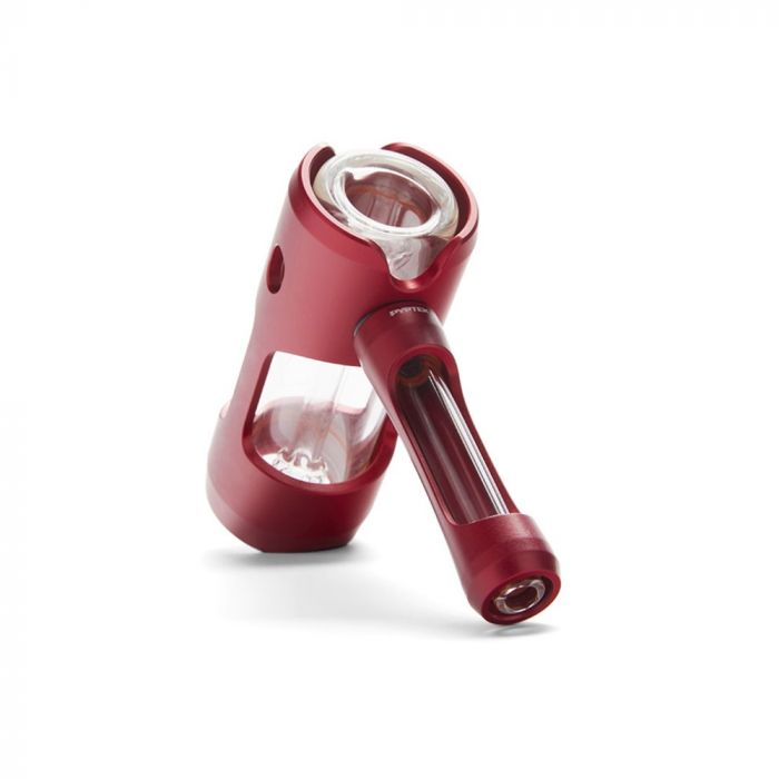 Pyptek Aluminum and Glass Bubbler | Red | side view 3