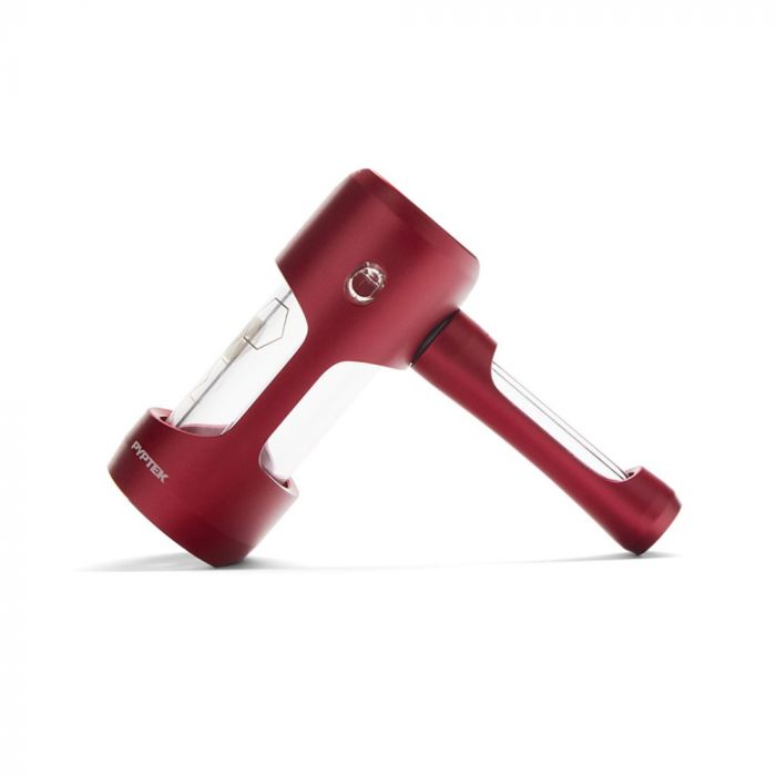 Pyptek Aluminum and Glass Bubbler | Red | side view 2