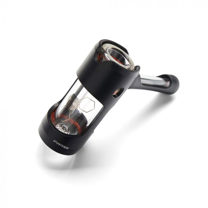 Pyptek Aluminum and Glass Bubbler | Black | side view 1