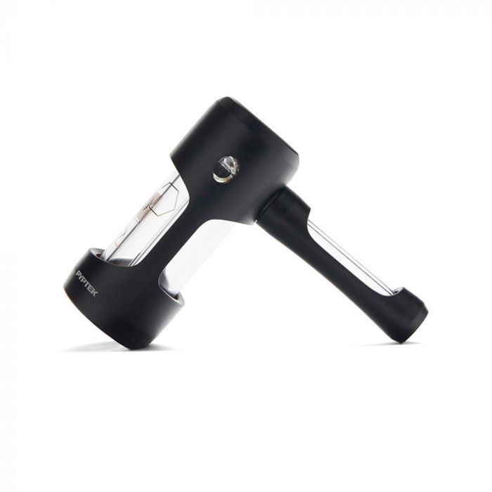Pyptek Aluminum and Glass Bubbler | Black | side view 2