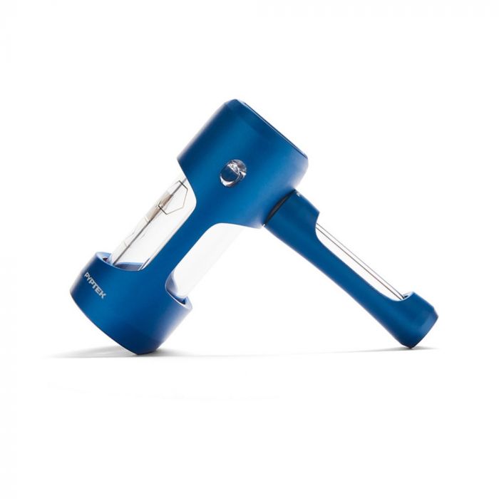 Pyptek Aluminum and Glass Bubbler | Blue | side view 2