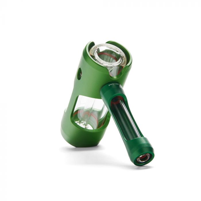 Pyptek Aluminum and Glass Bubbler | Green | side view 3