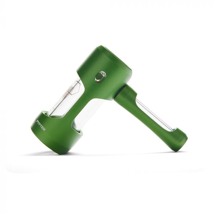 Pyptek Aluminum and Glass Bubbler | Green | side view 2