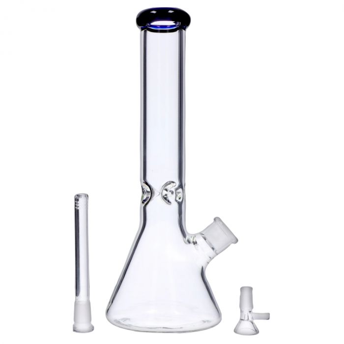 Retro Pastel Beaker w/ Dual Tree & Pyramid Perc Water Pipe -19.7 in. main product photo