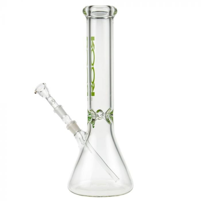 ROOR Little Sista Beaker Ice Bong 7.0mm Green logo | 35cm | 14.5mm - Side View 4