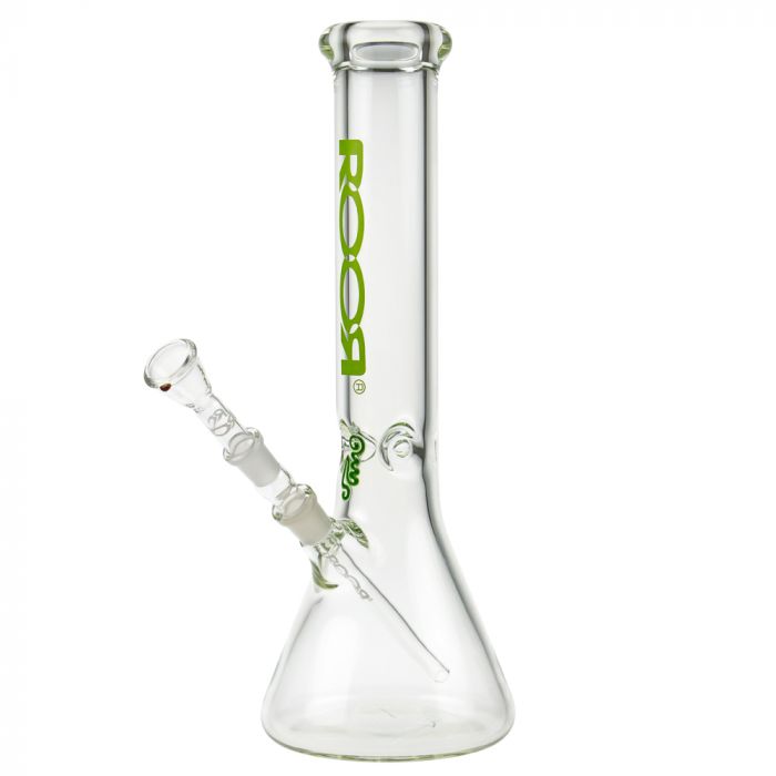 ROOR Little Sista Beaker Ice Bong 7.0mm Green logo | 35cm | 14.5mm - Side View 2