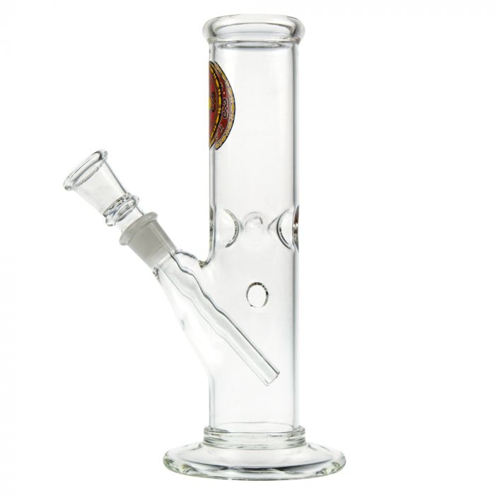 Glass Straight Mini Mandala Ice Bong | 14.5 mm - Side View 2