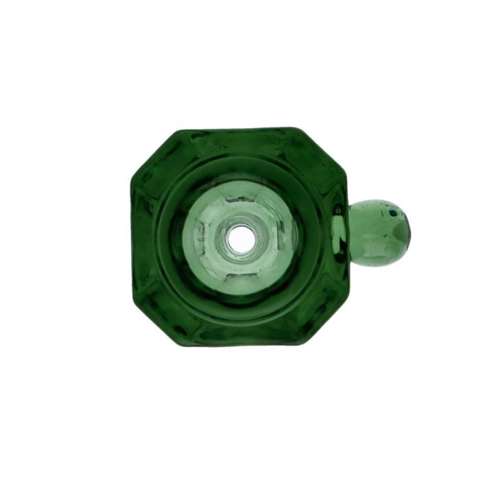 Glass Diamond Herb Bowl with Handle | 14.5mm | Green | Top View